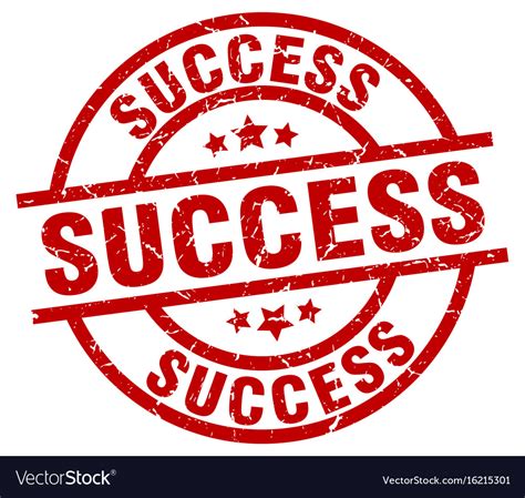 Success Round Red Grunge Stamp Royalty Free Vector Image