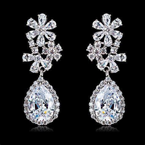 Popular Cubic Zirconia Big Dangle Earrings