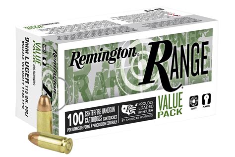 Shop Remington 9mm 115 Gr Fmj Range Value Pack 100box For Sale