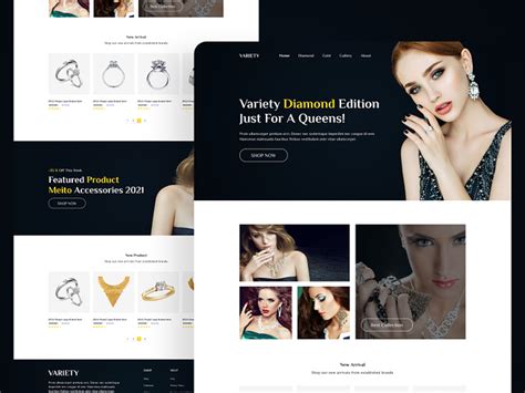 Variety Jewelry Shop Landing Page By Kawsar Ahmed 🏅 On Dribbble