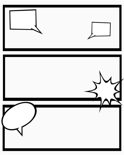 6 Best Images Of Comic Strip Template For Kids Printable Comic Strip