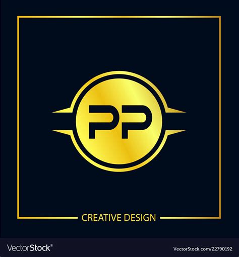 Initial Letter Pp Logo Template Design Royalty Free Vector