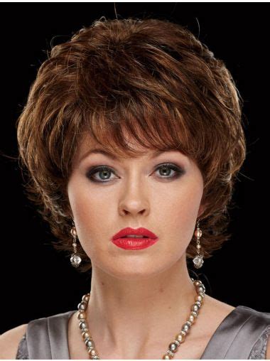 chin length wavy capless with bangs 8 stylish synthetic wigs human hair wigs chic short hair