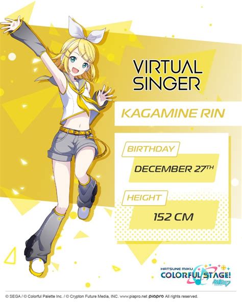 Kagamine Rin Project Sekai Vocaloid Highres Official Art 1girl
