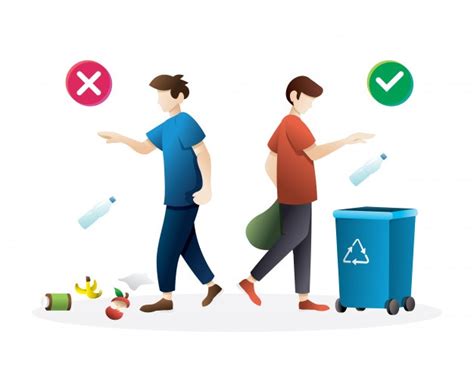 ¿qué es un niño reciclando basura? Un niño tirando basura en la calle | Vector Gratis
