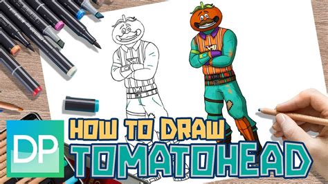 How To Draw Tomatohead Fortnite Art Tutorial Cartooning 4 Kids Drawing