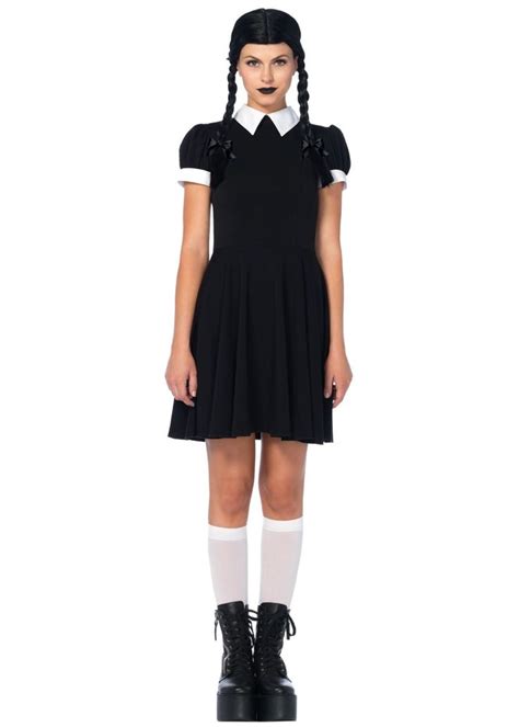 Wednesday Addams Womens Costume Costumes For Women Cute Black Dress