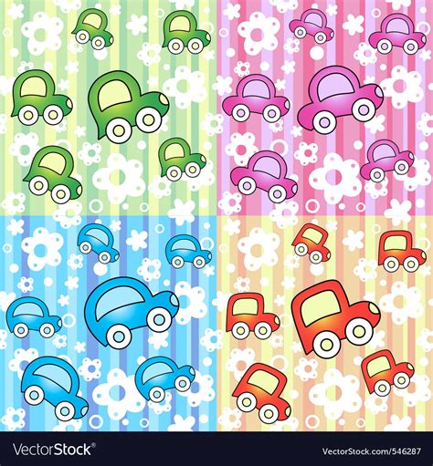 Colorful Cars Royalty Free Vector Image Vectorstock
