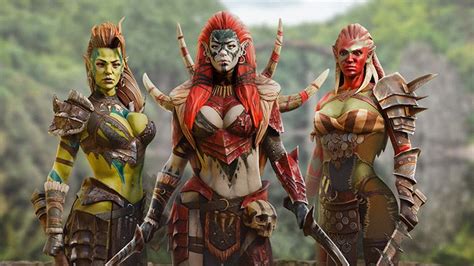 Female Orc Fantasy Female Warrior Warrior Girl Fantasy Women