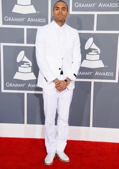 2013 Grammy Awards Red Carpet Arrivals Chris Brown Grammy Awards