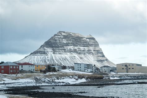 Kirkjufell Mountain In Grundarfjordur Townnorth Coast Of Icelands