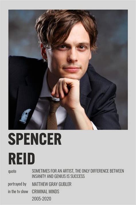 Spencer Reid Polaroid Poster In 2023 Criminal Minds Spencer Reid