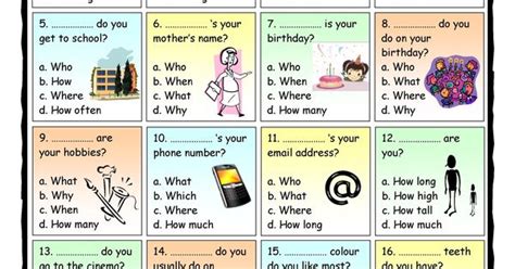 Grammar Meets Conversation Wh Questions 1 Getting To Know You