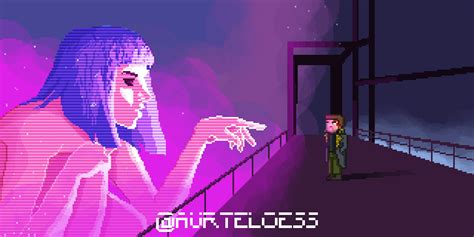 Blade Runner 2049 You Look Lonely Pixel Art Cyberpunk