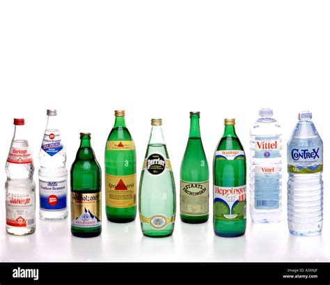Different Kinds Of Mineral Water In Bottles Stock Photo 6215150 Alamy