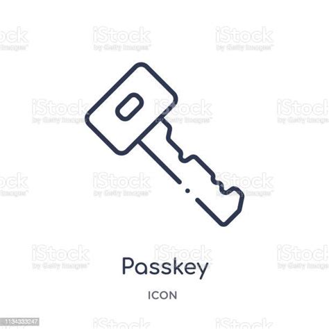 Linear Passkey Icon From Internet Security Outline Collection Thin Line