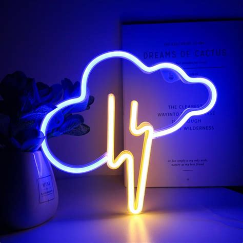 Smiley Cloud Led Light Custom Neon Wall Art For Kids Compatible