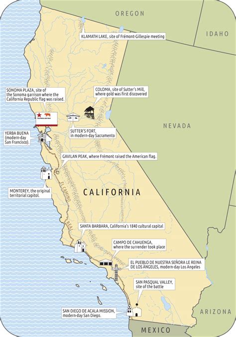 Map Of California Missions And Presidios