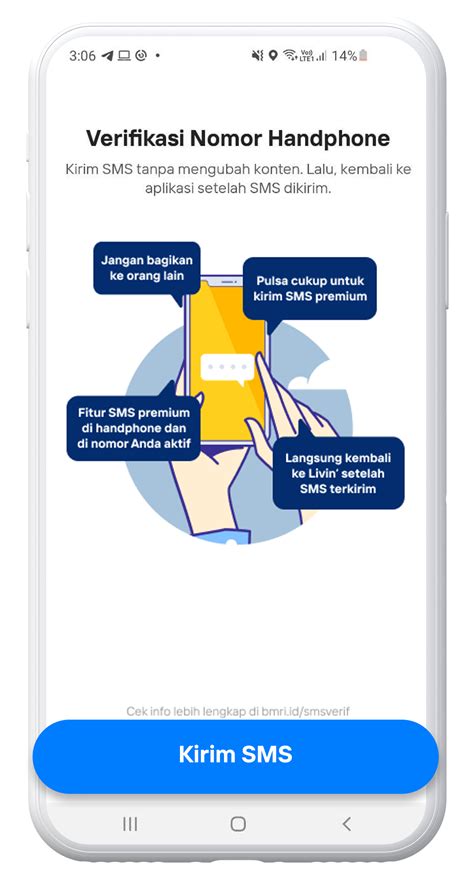 Cara Mengirim SMS Verifikasi di Livin' by Mandiri