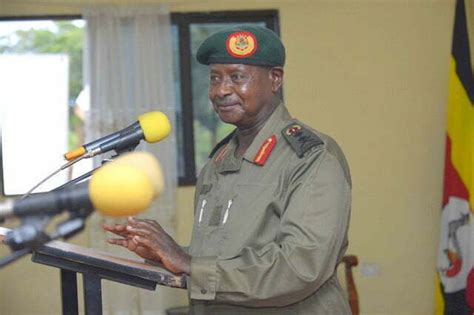 President Yoweri Museveni In Military Uniform