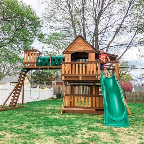 Outdoor Playhouses With Slide Ideas On Foter