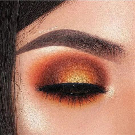 Warm Orange Eye Makeup Glam Fall Eyemakeuphowtodo Makeuptips
