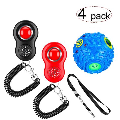 Dog Training Clickerwith Wrist Strap And Whistle Pet Clicker Training