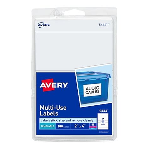 Avery Laserinkjet Multipurpose Labels 2 X 4 White 2 Labelssheet
