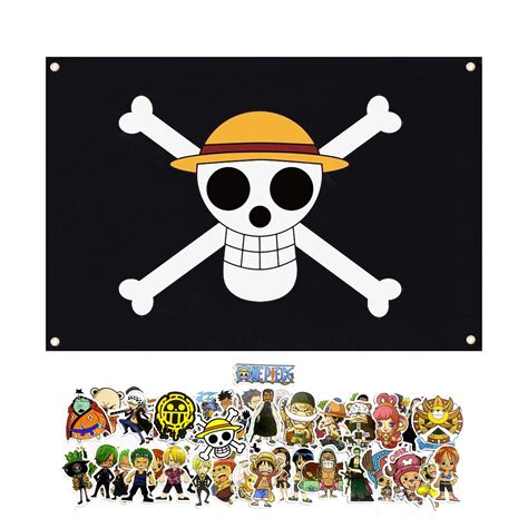 Buy 355x236 Polyester Luffy One Piece Jolly Roger Pirate One Piece