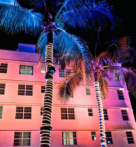 South Beach Main Strip Miami Florida Stock Image Image Of Lights