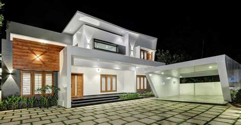 This white-themed contemporary house in Kalanjoor is truly magnificent ...