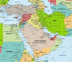 Digital Map Middle East Political 1307 | The World of Maps.com