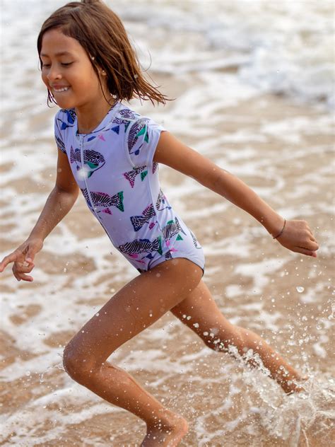 Rash Guard One Piece Swimsuit In 2021 Kids Swimwear Girls One Piece