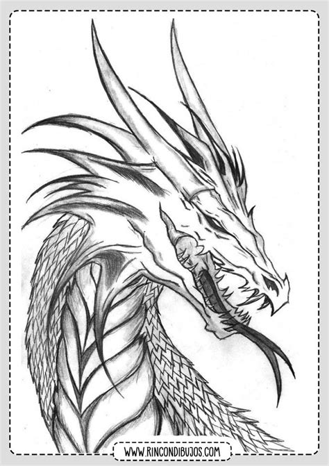 Impresionante Dibujo De Dragon Rincon Dibujos Cool Dragon Drawings Dragon Coloring Page