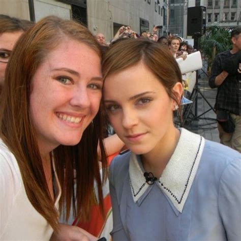 Emma Watson And A Fan During The Today Show 11