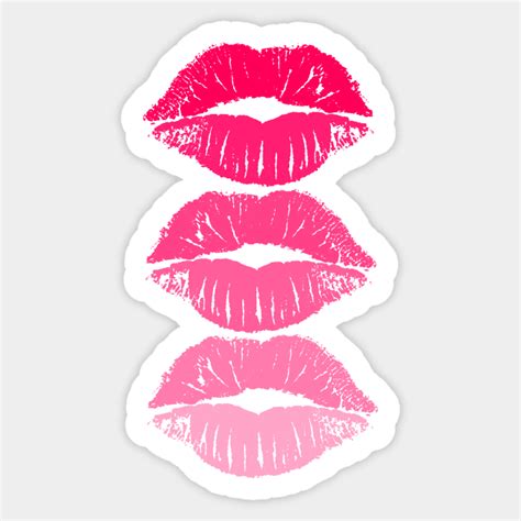 Hot Pink Lips Pink Lips Sticker Teepublic