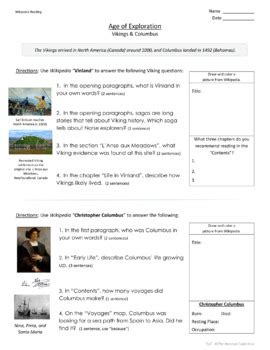 Age Of Exploration Worksheets By The Harstad Collection TpT