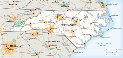 Vector Maps Of North Carolina One Stop Map