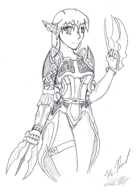 Elf Female Warrior Coloring Pages Female Elf Dancing With A Scarf