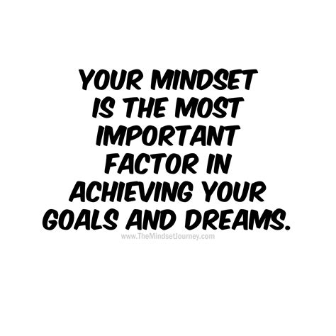 Your Mindset Is The Most Important Factor In Achieving Your Goals And