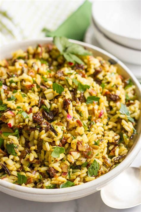 Curried Wild Rice Salad With Raisins And Pecans Recipe Rice Salad