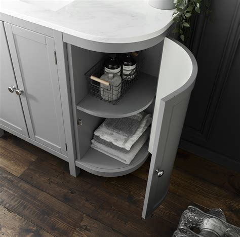 Cefito 900mm bathroom vanity cabinet basin unit wash sink storage wall mounted white. Holborn Curved 900mm Traditional Floor-Standing Vanity ...