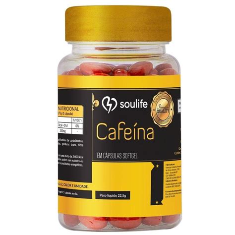 Cafeína 500mg 120 Cáps Soulife Café Netshoes