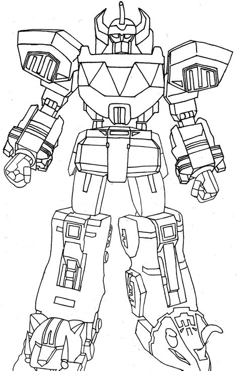 The Megazord By Sparten69r On Deviantart Power Rangers Coloring Pages
