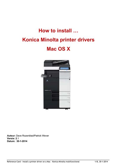3 installing the printer driver % install the printer driver on the computer. Download Printer Driver Konicaminolta Bizhub C364E / Support Downloads Konica Minolta : C6501 ...