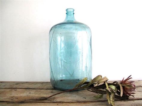 Vintage Blue Glass Water Jug 5 Gallon Bottle By Snapshotvintage 8600