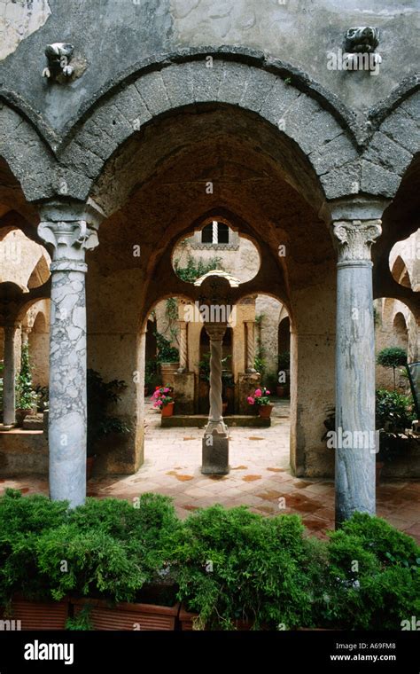Ravello Amalfi Coast Italy Cloister In The Garden Of Villa Cimbrone