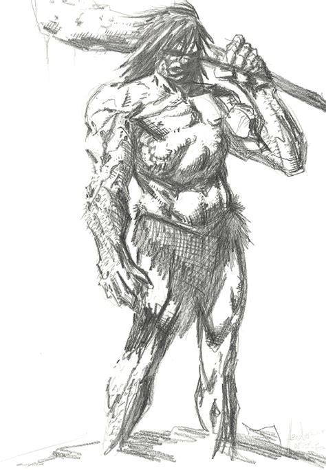 Cave Man Sketch By Dogsoldierr On Deviantart