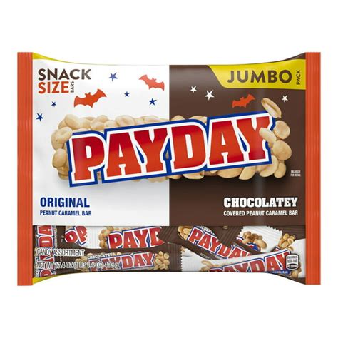 Payday Assorted Original And Chocolatey Peanut Caramel Snack Size