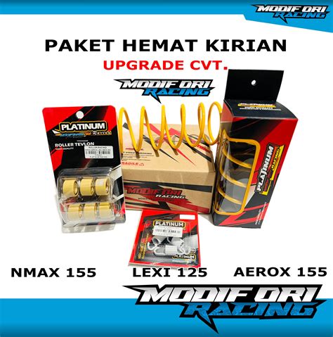 Paket Kirian Cvt Nmax Hemat Upgrade Tenaga Matic Yamaha Aerox Lexi Per Kampas Ganda Per Cvt 1500